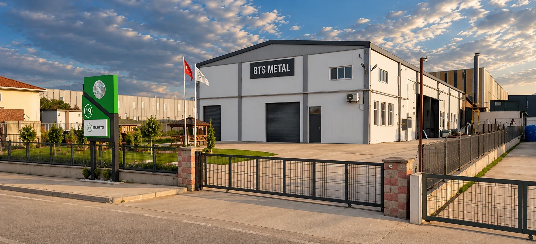 BTS Metal fabrika girişinin düzenlenmiş görseli